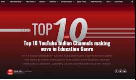 
							         Top 10 Indian YouTube Channels Making Wave in Education Genre								  
							    