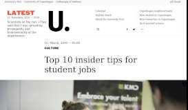
							         Top 10 insider tips for student jobs - Uniavisen								  
							    