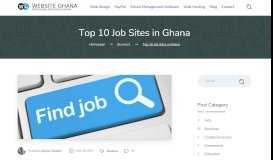 
							         Top 10 Job Websites in Ghana (2018) | Website Ghana								  
							    