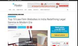 
							         Top 10 Law Firm Websites in India : Redefining Law Profession								  
							    