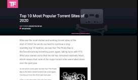 
							         Top 10 Most Popular Torrent Sites of 2019 - TorrentFreak								  
							    