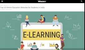 
							         Top 10 Online Education Websites for Students in India - Whizsky								  
							    