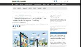 
							         Top 10 Sites for Online Tutoring and Teaching | Tech & Learning								  
							    