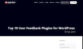 
							         Top 10 User Feedback Plugins for WordPress - Mopinion								  
							    