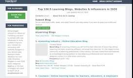 
							         Top 100 E-Learning Blogs and Websites To Follow in 2019								  
							    