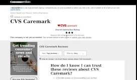 
							         Top 1,029 Reviews and Complaints about CVS Caremark								  
							    