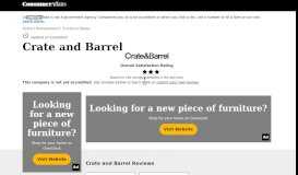 
							         Top 112 Reviews and Complaints about Crate and Barrel								  
							    