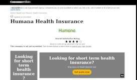 
							         Top 1,160 Reviews and Complaints about Humana Health Insurance								  
							    
