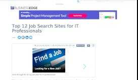 
							         Top 12 Job Search Sites for IT Professionals | ITBusinessEdge.com								  
							    
