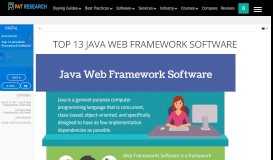 
							         Top 13 Java Web Framework Software - Compare Reviews, Features ...								  
							    