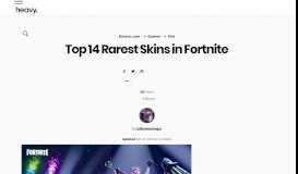 
							         Top 14 Rarest Skins in Fortnite (2018 Updated!) | Heavy.com								  
							    