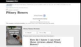 
							         Top 140 Reviews and Complaints about Pitney Bowes								  
							    