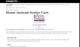 
							         Top 142 Reviews and Complaints about Home Instead Senior Care								  
							    