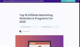 
							         Top 15 Affiliate Marketing Websites & Programs For 2019 | Solvid								  
							    