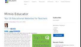 
							         Top 15 Educational Websites for Teachers - Mimio Educator - Boxlight								  
							    