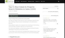 
							         Top 15 Real Estate & Property Search Websites in India (2019)								  
							    