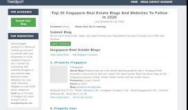 
							         Top 15 Singapore Real Estate Blogs And Websites To Follow In 2019								  
							    