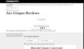 
							         Top 183 Reviews and Complaints about Aer Lingus								  
							    