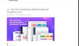 
							         Top 20+ Best Free Bootstrap Admin & Dashboard Templates 2019								  
							    