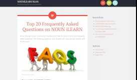 
							         Top 20 Frequently Asked Questions on NOUN iLEARN ...								  
							    