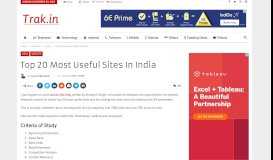 
							         Top 20 most useful sites in India - Trak.in								  
							    