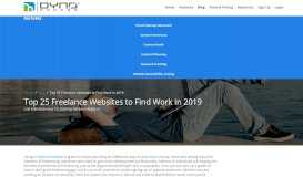 
							         Top 25 Freelance Websites to Find Work in 2019 - DYNO Mapper								  
							    