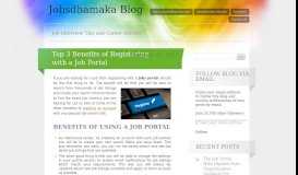 
							         Top 3 Benefits of Registering with a Job Portal | Jobsdhamaka Blog								  
							    