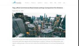 
							         Top 3 MLS Commercial Real Estate Listings Comparison For Brokers								  
							    