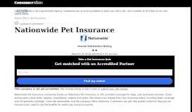 
							         Top 356 Reviews and Complaints about Nationwide Pet Insurance								  
							    