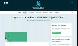 
							         Top 4 Best Client Portal WordPress Plugins for 2019 | Compete Themes								  
							    