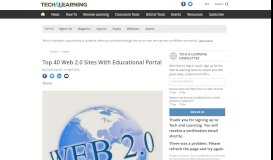 
							         Top 40 Web 2.0 Sites With Educational Portal | Tech & Learning								  
							    