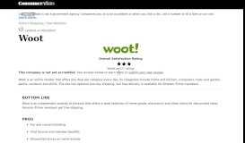 
							         Top 41 Reviews and Complaints about Woot - ConsumerAffairs.com								  
							    