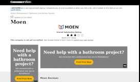 
							         Top 45 Reviews and Complaints about Moen - ConsumerAffairs.com								  
							    
