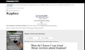 
							         Top 455 Reviews and Complaints about Kaplan University | Page 3								  
							    