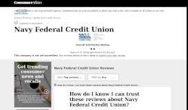 
							         Top 457 Reviews and Complaints about Navy Federal Credit Union								  
							    