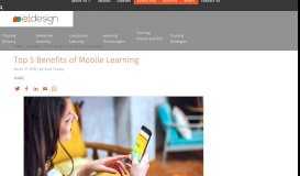 
							         Top 5 Benefits of Mobile Learning - EIDesign								  
							    