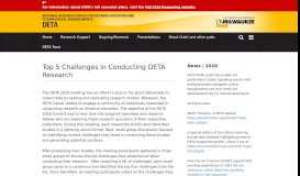 
							         Top 5 Challenges in Conducting DETA Research |								  
							    