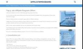 
							         Top 5 Job Affiliate Program Offers - Affiliate Programs								  
							    