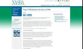 
							         Top 5 Reasons to be a CPA | NASBA								  
							    