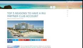 
							         Top 5 Reasons to Have a RIU Partner Club Account | Become a Travel ...								  
							    