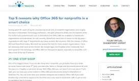
							         Top 5 reasons why Office 365 for nonprofits is a smart choice								  
							    