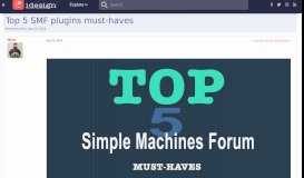
							         Top 5 SMF plugins must-haves - News - idesignSMF								  
							    