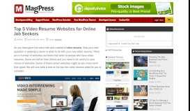 
							         Top 5 Video Resume Websites for Online Job Seekers | MagPress								  
							    