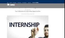 
							         Top 5 Websites for Internship Opportunities - What After College								  
							    