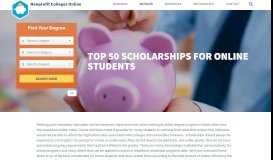 
							         Top 50 Scholarships for Online Students - Nonprofit Colleges Online								  
							    