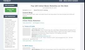 
							         Top 60 Indian News Websites on the Web | India News Sites								  
							    