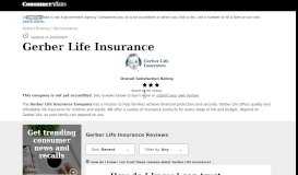 
							         Top 61 Reviews and Complaints about Gerber Life Insurance								  
							    