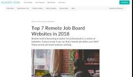 
							         Top 7 Remote Job Board Websites in 2018 | Remote Year								  
							    