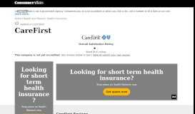 
							         Top 72 Reviews and Complaints about CareFirst - ConsumerAffairs.com								  
							    