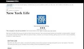 
							         Top 80 Reviews and Complaints about New York Life								  
							    